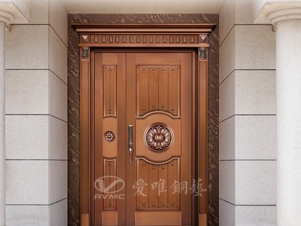 廣東別墅銅門廠家愛唯銅藝——?jiǎng)e墅銅門款式“花開富貴”