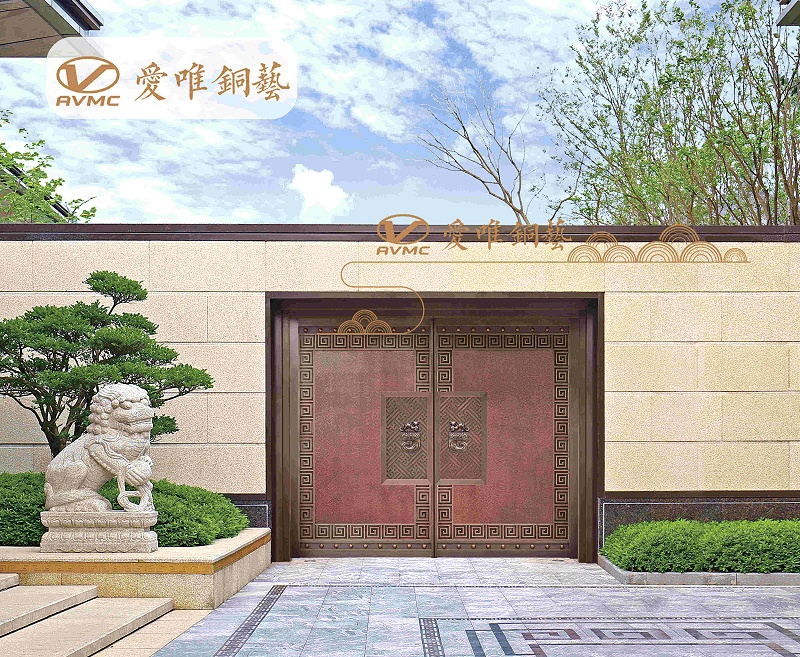 廣東別墅銅門(mén)廠(chǎng)家愛(ài)唯銅藝
