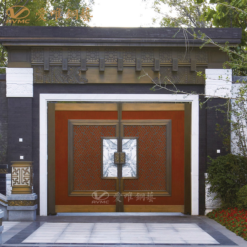 愛唯銅門中式銅門