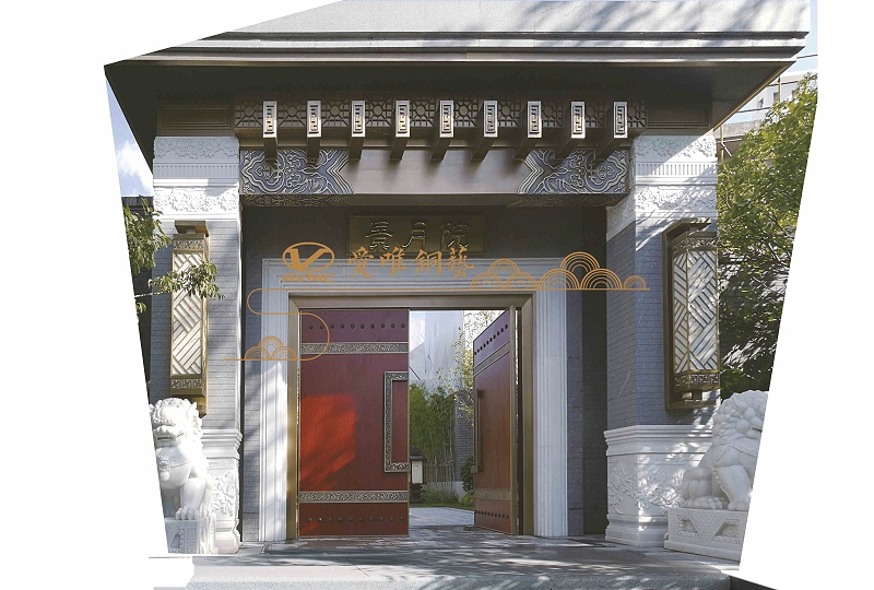 愛唯銅門-中式銅門