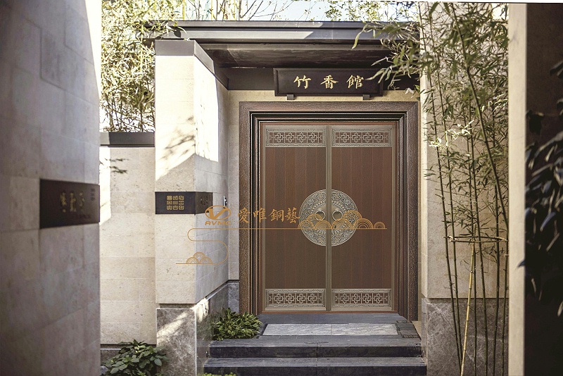 愛唯銅門新中式銅門
